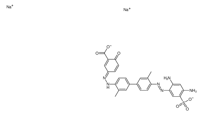 disodium 5-[[4'-[(2,4-diamino-5-sulphonatophenyl)azo]-3,3'-dimethyl[1,1'-biphenyl]-4-yl]azo]salicylate结构式