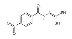 (4-nitrobenzoyl)carbonohydrazonodithioic acid结构式