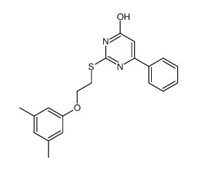 2-[2-(3,5-dimethylphenoxy)ethylsulfanyl]-6-phenyl-1H-pyrimidin-4-one Structure