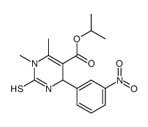 propan-2-yl 3,4-dimethyl-6-(3-nitrophenyl)-2-sulfanylidene-1,6-dihydropyrimidine-5-carboxylate Structure