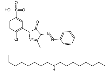 4-chloro-3-[4,5-dihydro-3-methyl-5-oxo-4-(phenylazo)-1H-pyrazol-1-yl]benzenesulphonic acid, compound with dioctylamine (1:1) picture