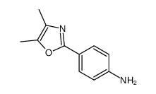4-(4,5-DIMETHYL-OXAZOL-2-YL)-PHENYLAMINE结构式