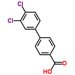3',4'-Dichloro-4-biphenylcarboxylic acid structure