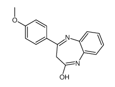 4-(4-methoxyphenyl)-1,3-dihydro-1,5-benzodiazepin-2-one结构式