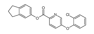 2,3-dihydro-1H-inden-5-yl 5-(2-chlorophenoxy)pyridine-2-carboxylate结构式