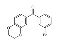 3-BROMO-3',4'-(ETHYLENEDIOXY)BENZOPHENONE structure