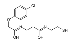 3-[[2-(4-chlorophenoxy)acetyl]amino]-N-(2-sulfanylethyl)propanamide结构式
