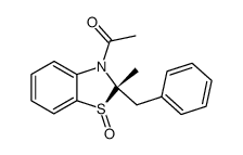 trans-3-Acetyl-2-benzyl-2-methylbenzothiazoline 1-oxide Structure
