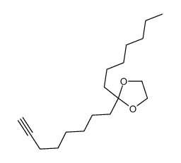 2-heptyl-2-oct-7-ynyl-1,3-dioxolane结构式
