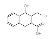 2-Naphthalenecarboxylicacid, 1,2,3,4-tetrahydro-4-hydroxy-3-(hydroxymethyl)- structure