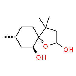 1-Oxaspiro[4.5]decane-2,6-diol, 4,4,8-trimethyl-, (5R,6S,8R)- (9CI) structure