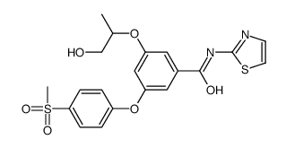 3-(1-hydroxypropan-2-yloxy)-5-(4-methylsulfonylphenoxy)-N-(1,3-thiazol-2-yl)benzamide Structure