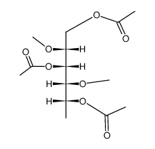 1-Deoxy-3-O,5-O-dimethyl-D-mannitol 2,4,6-triacetate structure