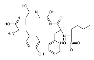 enkephalin sulfonic acid, Ala(2)-Nle(5)-结构式