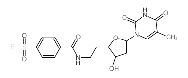 2,4(1H,3H)-Pyrimidinedione,5-methyl-1-[2,5,6-trideoxy-6-[[4-(fluorosulfonyl)benzoyl]amino]-b-D-erythro-hexofuranosyl]- (9CI)结构式