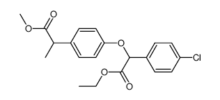 methyl 2-(4-(1-(4-chlorophenyl)-2-ethoxy-2-oxoethoxy)phenyl)propanoate Structure