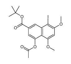 tert-butyl 4-acetyloxy-8-iodo-5,7-dimethoxynaphthalene-2-carboxylate结构式