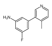 Benzenamine, 3-fluoro-5-(4-methyl-3-pyridinyl)- (9CI) Structure