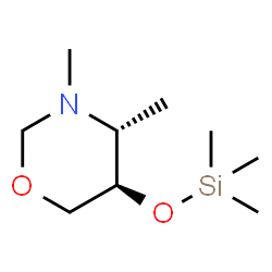 2H-1,3-Oxazine,tetrahydro-3,4-dimethyl-5-[(trimethylsilyl)oxy]-,(4R,5R)-rel-(9CI) picture