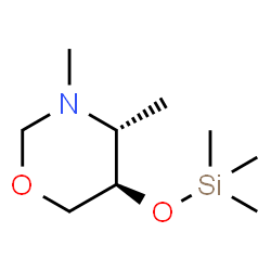 2H-1,3-Oxazine,tetrahydro-3,4-dimethyl-5-[(trimethylsilyl)oxy]-,(4R,5R)-rel-(9CI)结构式