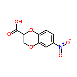 6-NITRO-2,3-DIHYDRO-BENZO[1,4]DIOXINE-2-CARBOXYLIC ACID Structure