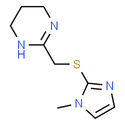 Pyrimidine, 1,4,5,6-tetrahydro-2-[[(1-methylimidazol-2-yl)thio]methyl]- (8CI) structure
