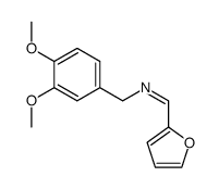 (Z)-N-(3,4-dimethoxybenzyl)-1-(furan-2-yl)methanimine Structure