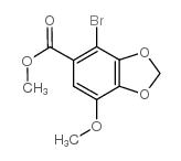 4-溴-7-甲氧基苯并[d] [1,3]二氧杂环戊烯-5-羧酸甲酯结构式