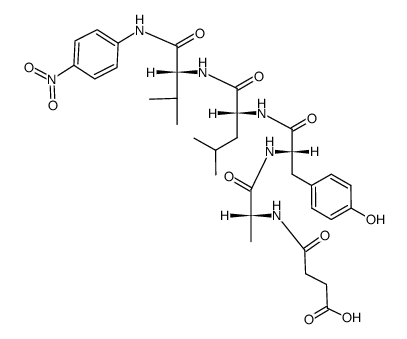 Suc-D-Ala-L-Tyr-D-Leu-D-Val-pNA structure