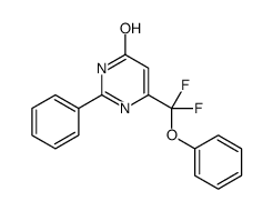 6-[difluoro(phenoxy)methyl]-2-phenyl-1H-pyrimidin-4-one Structure