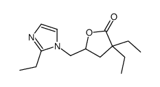3,3-diethyl-5-[(2-ethylimidazol-1-yl)methyl]oxolan-2-one结构式