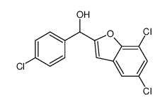 (4-chlorophenyl)-(5,7-dichloro-1-benzofuran-2-yl)methanol结构式