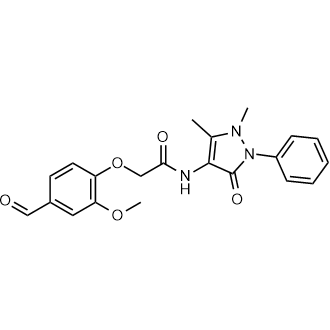 n-(1,5-Dimethyl-3-oxo-2-phenyl-2,3-dihydro-1h-pyrazol-4-yl)-2-(4-formyl-2-methoxyphenoxy)acetamide Structure