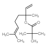 1,5-dimethyl-1-vinylhex-4-enyl pivalate structure