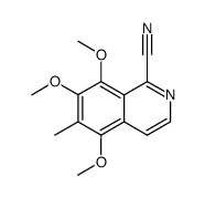 6-methyl-5,7,8-trimethoxy-1-isoquinolinecarbonitrile结构式