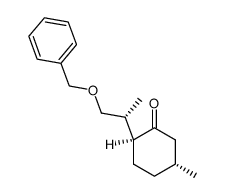 (2S,5R)-2-((R)-1-(benzyloxy)propan-2-yl)-5-methylcyclohexanone结构式