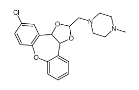 Piperazine, 1-((5-chloro-3a,12b-dihydrodibenzo(b,f)-1,3-dioxolo(4,5-d) oxepin-2-yl)methyl)-4-methyl- Structure