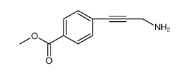 Benzoic acid, 4-(3-amino-1-propyn-1-yl)-, methyl ester结构式