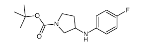 3-(4-氟苯氨基)-吡咯烷-1-羧酸叔丁酯结构式