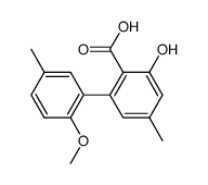 3-hydroxy-2'-methoxy-5,5'-dimethyl-biphenyl-2-carboxylic acid Structure