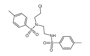 N-(2-chloro-ethyl)-N,N'-ethanediyl-bis-toluene-4-sulfonamide结构式