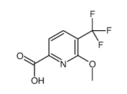 6-methoxy-5-(trifluoromethyl)pyridine-2-carboxylic acid结构式