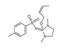 (Z)-N-(2-but-2-enyloxy-1,3-dimethyl-2λ5-[1,3,2]diazaphospholidin-2-ylidene)-4-methyl-benzenesulfonamide结构式