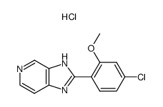 2-(4-Chloro-2-methoxy-phenyl)-3H-imidazo[4,5-c]pyridine; hydrochloride结构式