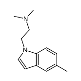 N,N-dimethyl-2-(5-methylindol-1-yl)ethanamine结构式