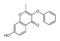 7-hydroxy-2-methyl-3-phenoxychromen-4-one Structure