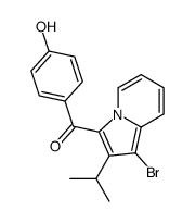 (1-bromo-2-propan-2-ylindolizin-3-yl)-(4-hydroxyphenyl)methanone Structure