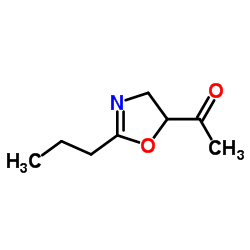 Ethanone, 1-(4,5-dihydro-2-propyl-5-oxazolyl)- (9CI) Structure