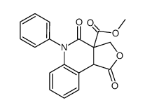 3-methoxycarbonyl-3-methyl-2-oxo-1-phenyl-1,2,3,4-tetrahydroquinoline-4,3'-carbolactone结构式