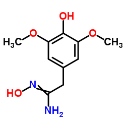 N-HYDROXY-2-(4-HYDROXY-3,5-DIMETHOXY-PHENYL)-ACETAMIDINE结构式